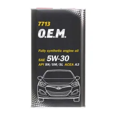 MANNOL OEM KIA 5W30 4L HYUNDAI A3 SN/SM ILSAC GF-5/GF-4/GF-3