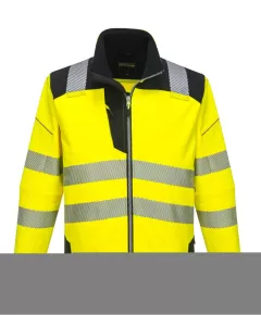 T402 - Vision Hi-Vis softshell kabát - sárga/fekete - 3XL, Szín: sárga/fekete, Méret: 3XL