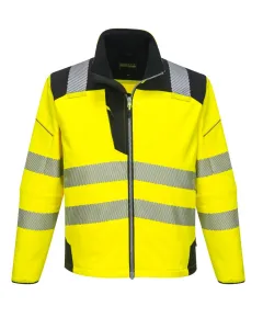 T402 - Vision Hi-Vis softshell kabát - sárga/fekete - XL, Szín: sárga/fekete, Méret: XL