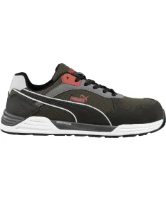 Puma Frontside IVY Low S1P ESD HRO SRC munkavédelmi cipő - barna/borostyánzöld - 44, Szín: barna/borostyánzöld, Méret: 44