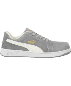 Puma Iconic Suede Grey Low S1PL ESD FO HRO SR munkavédelmi cipő - szürke - 41, Szín: szürke, Méret: 41