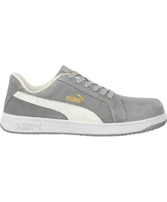 Puma Iconic Suede Grey Low S1PL ESD FO HRO SR munkavédelmi cipő - szürke - 40, Szín: szürke, Méret: 40