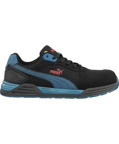 Puma Frontside BLK/Blue Low S1P ESD HRO SRC munkavédelmi cipő - fekete/kék - 40, Szín: fekete/kék, Méret: 40