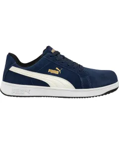 Puma Iconic Suede Navy Low S1PL ESD FO HRO SR munkavédelmi cipő - tengerészkék - 44, Szín: tengerészkék, Méret: 44