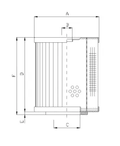 Filtrec D260C25 hidraulika szűrő