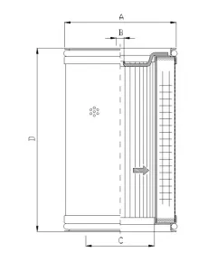 Filtrec DMD754B100B hidraulika szűrő