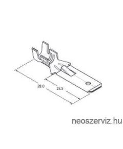 CSÚSZÓSARU KÁBELVÉG FÜLES HOSSZÚ (APA) 6,3mm 100db