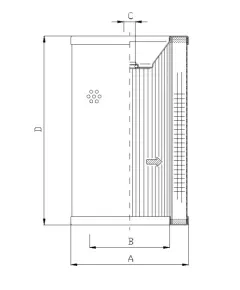 Filtrec R744G10 hidraulika szűrő