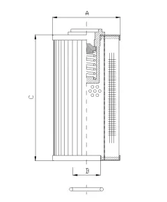 Filtrec RLR120B80B hidraulika szűrő