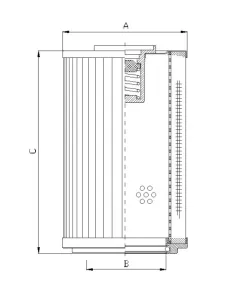 Filtrec RLR631E05B hidraulika szűrő