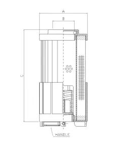 Filtrec R631T40 hidraulika szűrő