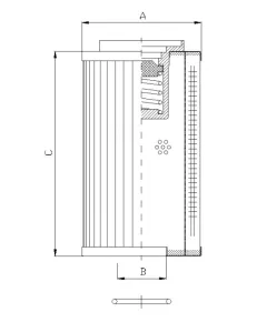 Filtrec RLR950B80B hidraulika szűrő