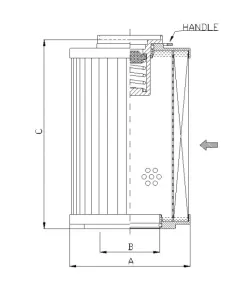 Filtrec R163G10B hidraulika szűrő