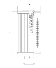 Filtrec RLR210B40B hidraulika szűrő