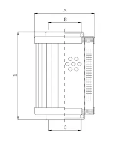 Filtrec RVR1361B40B hidraulika szűrő