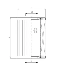 Filtrec XR160G06 hidraulika szűrő