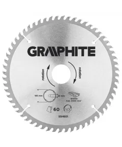 Körfűrészlap Graphite 55h601 185x30 z 60 keményfém