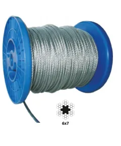 Sodronykötél ¤ 4 mm, 6x7, horganyzott /150 m