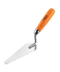 Stukkókanál Neo 50-122, rozsdamentes keskeny macskanyelv, 165x17x54 mm, fa markolat