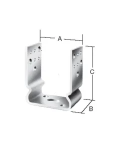 Vormann oszloptalp 71286 71x60x125 csavarozható