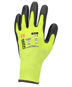 EUROCUT STRONG L440 SÁRGA/FEKETE TDM C LATEX KESZTYŰ 7, Méret: 7