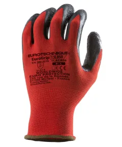  EUROGRIP 13L850 TENYERÉN LATEX MÁRTOTT PIROS VÉDŐKESZTYŰ-06, Méret: 6