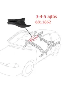 6 HOSSZT. GERENDA Hátsó RUGÓTÁNYÉR FÖLÖT JOBB 6811862 SUZUKI