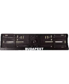RENDSZÁMTARTÓ ALSÓ LÉCES FELIRATOS " BUDAPEST "