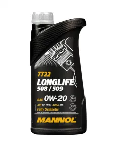 MANNOL OEM LONGLIFE VW508/509 0W20 1L 7722 API SP (RC) ACEA C5 TL 52 577 PORSCHE C20