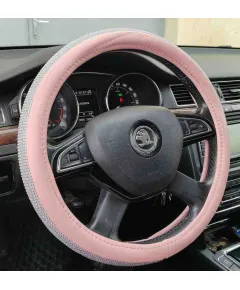 Kormányvédő rózsaszín 38cm strasszkristályokkal 203-10 (00085) AUTOLIFE