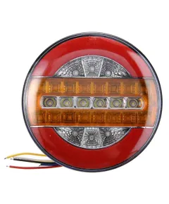 Hátsó lámpa kerek ledes 3 funkciós 12-24V 140mm W15655-2 AUTOLIFE
