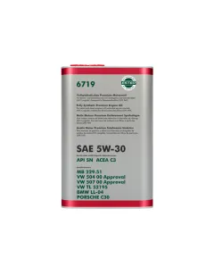 OEM FF VOLKSWAGEN AUDI SKODA SEAT GYÁRI OLAJ 5W30 1L 6719 API SN ACEA C3 507 00 52195 LL-04 229.51