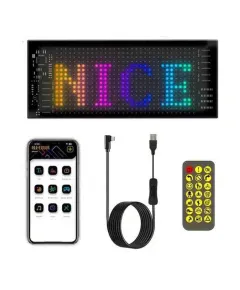 Matrix Pixel LED panel, Bluetooth vezérlés, programozható, 16x32 LED, 7x17cm, 32000 AUTOLIFE