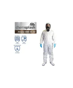 Chemsplash Xtreme SMS 50 antisztatikus overál - fehér - 3XL, Szín: fehér, Méret: 3XL