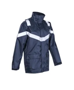 DAGDA SÖTÉTKÉK LÁNGÁLLÓ PU ESŐKABÁT - 2XL, Méret: XXL