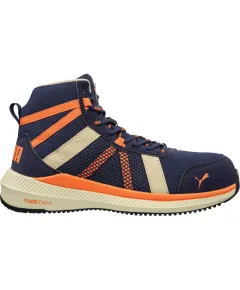 Puma Rival Blue/Orange S1PS ESD FO HRO SR munkavédelmi bakancs - kék/narancs - 47, Szín: kék/narancs, Méret: 47