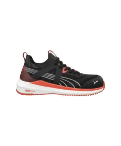 Puma Turbo BLK/Red S1PS ESD FO HRO SR munkavédelmi cipő - fekete/piros - 44, Szín: fekete/piros, Méret: 44