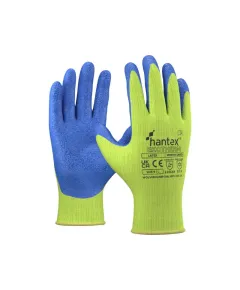 HANTEX Hi-Vis latexmártott téli kesztyű - sárga/kék - 10/XL, Szín: sárga/kék, Méret: 10/XL