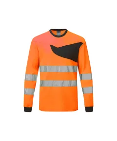 PW221 - PW2 Hi-Vis hosszú ujjú póló - sárga/fekete - XXL, Szín: sárga/fekete, Méret: XXL