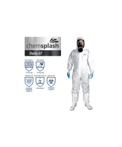Chemsplash Delta 67 overál 5B/6B - fehér - XXL, Szín: fehér, Méret: XXL