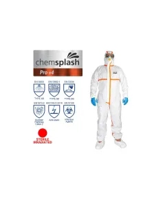 Chemsplash Pro +4 steril overál 4B/5B/6B - fehér - XXL, Szín: fehér, Méret: XXL