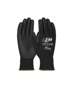 G-TEK 3RX 15G kötött, nitrilhab tenyérmártott munkavédelmi kesztyű - fekete - 11/XXL, Szín: fekete, Méret: 11/XXL