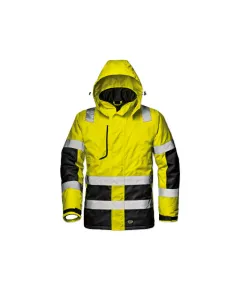 Sir Safety System MATRIX jól láthatósági kabát - sárga/fekete - 4XL, Szín: sárga/fekete, Méret: 4XL