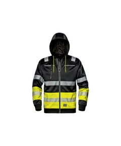 Sir Safety System Hi-Vis Contrast kapucnis melegítőfelső - fekete/sárga - 3XL, Szín: fekete/sárga, Méret: 3XL