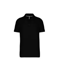 Kariban galléros póló - fekete - 3XL, Szín: fekete, Méret: 3XL