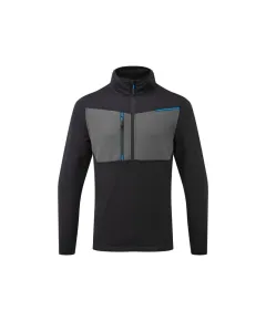 T755 - WX3 félzippzáras polár - fekete/szürke - 3XL, Szín: fekete/szürke, Méret: 3XL