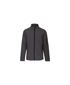 KARIBAN Férfi Softshell dzseki - titánszürke - 4XL, Szín: titánszürke, Méret: 4XL