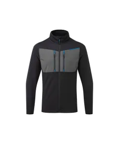 T756 - WX3 zippzáras polár - fekete - 3XL, Szín: fekete, Méret: 3XL