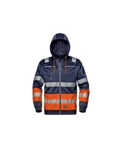 Sir Safety System Hi-Vis Contrast kapucnis melegítőfelső - kék/narancs - XXL, Szín: kék/narancs, Méret: XXL