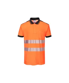 T180 - Jól láthatósági Vision pólóing - narancs/fekete - 5XL, Szín: narancs/fekete, Méret: 5XL